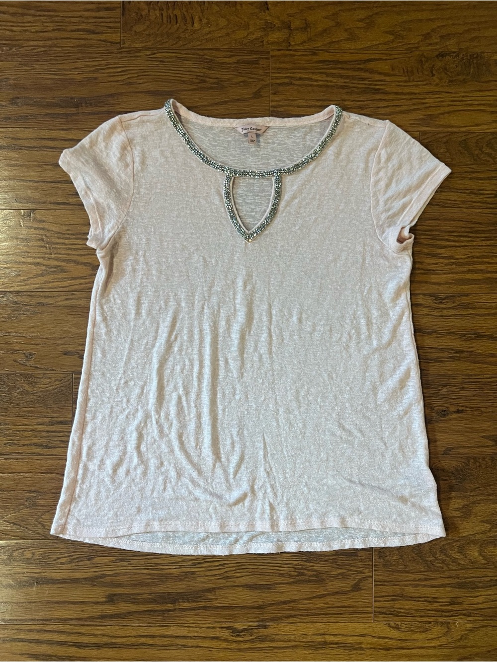 Juicy Couture Sheer Keyhole Cutout Shirt